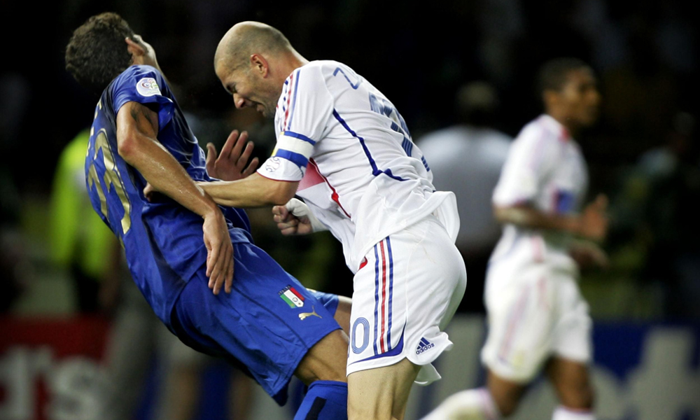 Agresión de Zidane Zidane a Materazzi en Copa Mundial 2006.